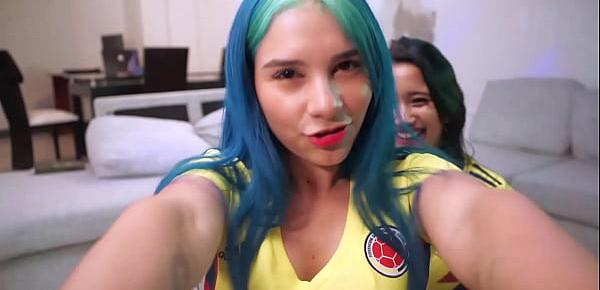  Colombian teens masturbate while watching soccer game